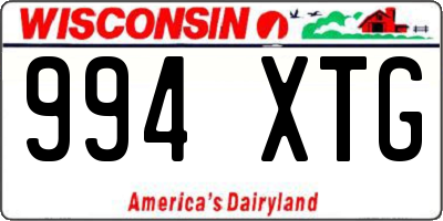 WI license plate 994XTG