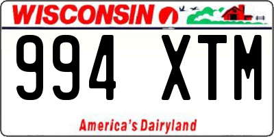 WI license plate 994XTM