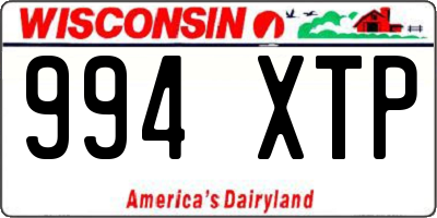 WI license plate 994XTP