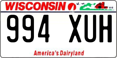 WI license plate 994XUH