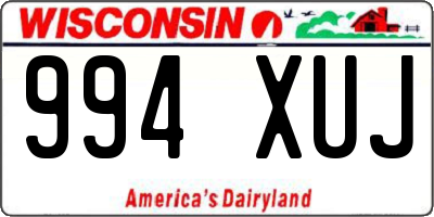WI license plate 994XUJ