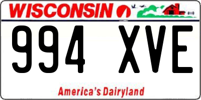 WI license plate 994XVE