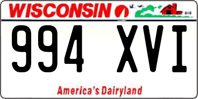 WI license plate 994XVI