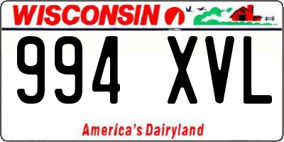 WI license plate 994XVL