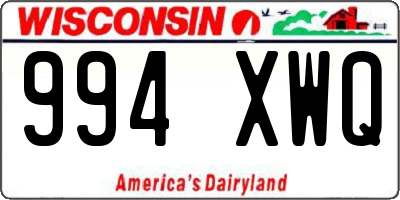 WI license plate 994XWQ