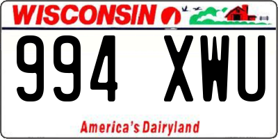 WI license plate 994XWU