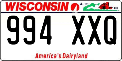 WI license plate 994XXQ
