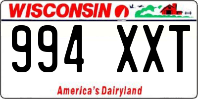 WI license plate 994XXT