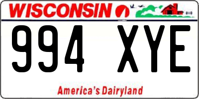 WI license plate 994XYE