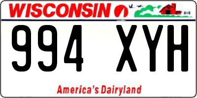 WI license plate 994XYH