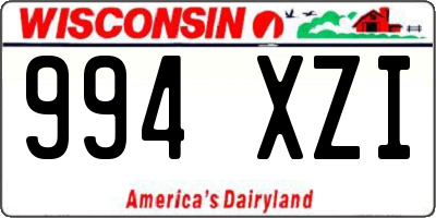 WI license plate 994XZI