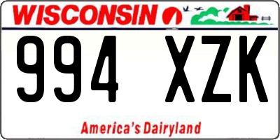 WI license plate 994XZK