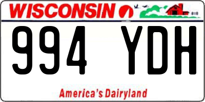 WI license plate 994YDH