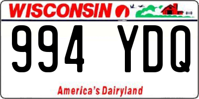 WI license plate 994YDQ