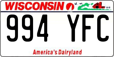 WI license plate 994YFC