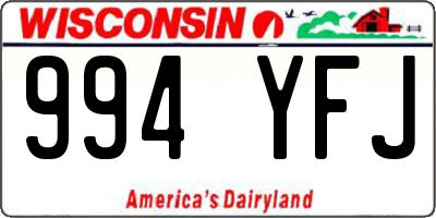WI license plate 994YFJ