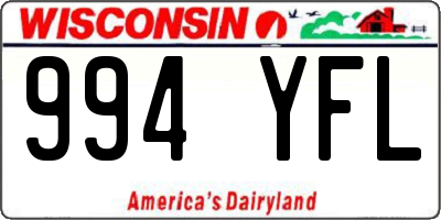WI license plate 994YFL