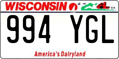 WI license plate 994YGL