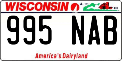 WI license plate 995NAB