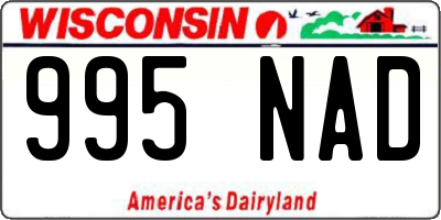 WI license plate 995NAD