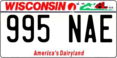 WI license plate 995NAE
