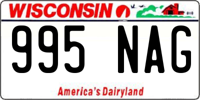 WI license plate 995NAG
