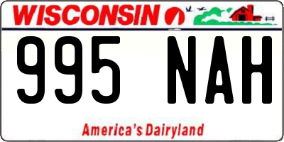 WI license plate 995NAH