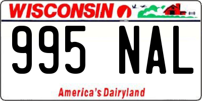 WI license plate 995NAL