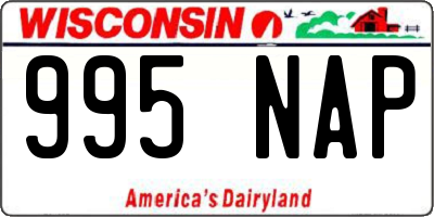WI license plate 995NAP