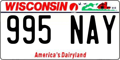 WI license plate 995NAY