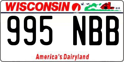 WI license plate 995NBB