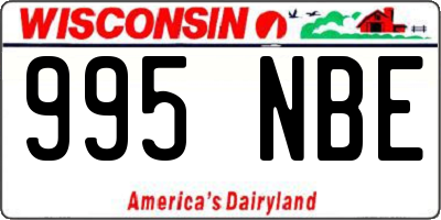 WI license plate 995NBE