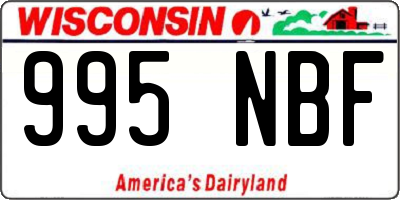 WI license plate 995NBF