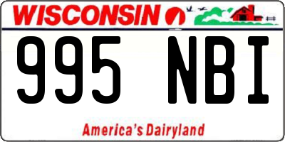 WI license plate 995NBI