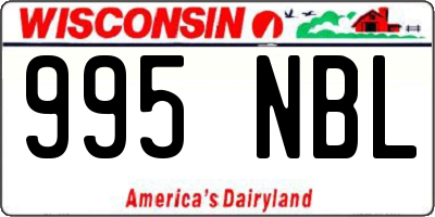 WI license plate 995NBL
