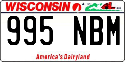 WI license plate 995NBM