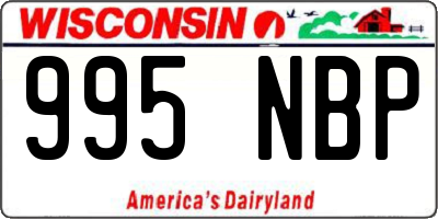 WI license plate 995NBP