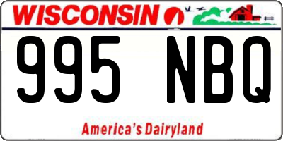 WI license plate 995NBQ
