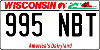 WI license plate 995NBT