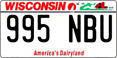 WI license plate 995NBU