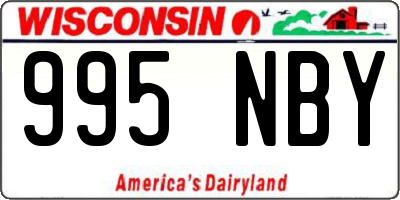 WI license plate 995NBY