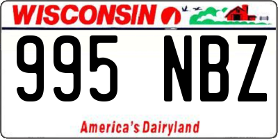 WI license plate 995NBZ