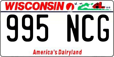 WI license plate 995NCG
