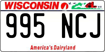 WI license plate 995NCJ