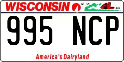 WI license plate 995NCP