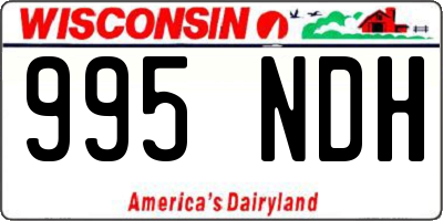 WI license plate 995NDH