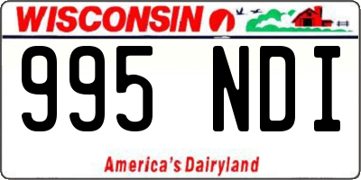 WI license plate 995NDI