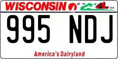 WI license plate 995NDJ