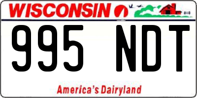 WI license plate 995NDT