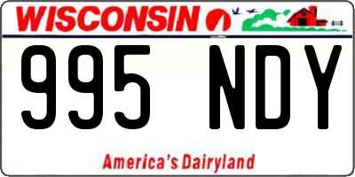WI license plate 995NDY